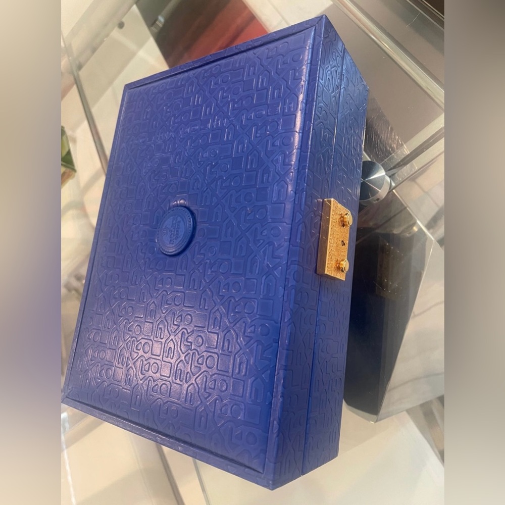 Rolex Watch Jewelry Box Blue Case President Crown Collection 51.00.01 with Key